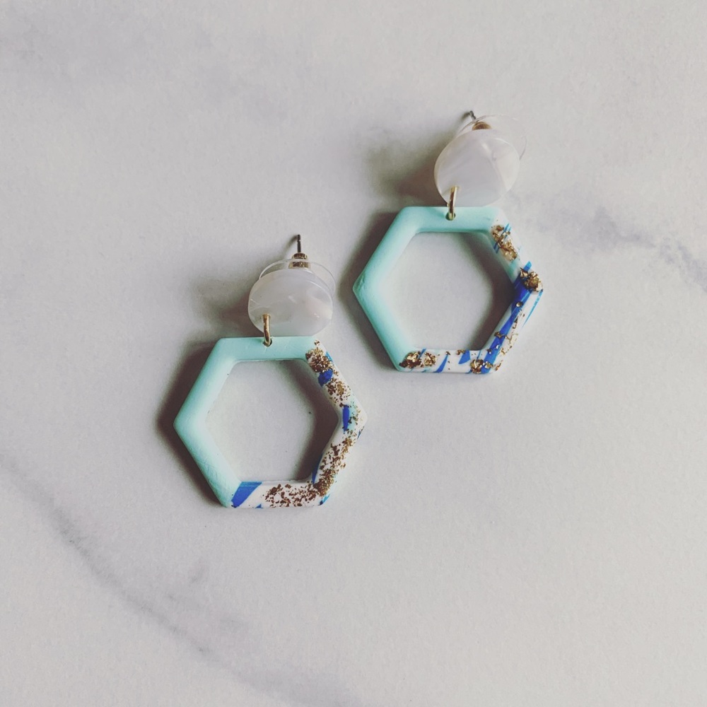 Handmade clay earrings